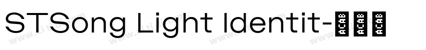 STSong Light Identit字体转换
